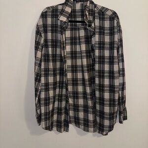 Plaid Button-Up Shirt